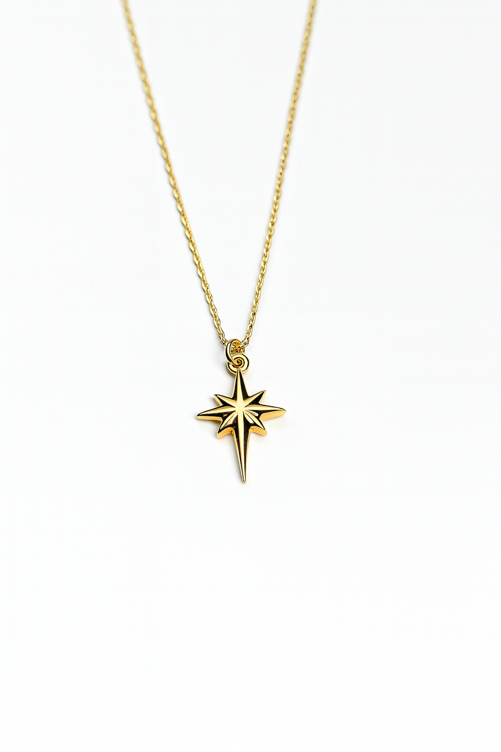 IŞILTILI AYNALI KUZEY YILDIZI KOLYE UCU