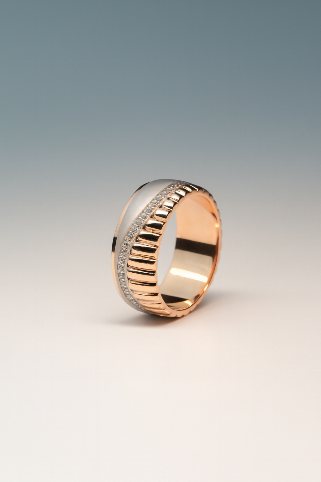 ROZ VE BEYAZ KARIŞIMLI ALYANS